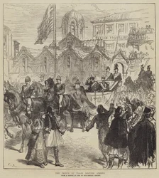 Der Prinz von Wales verlässt Athen